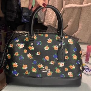 Floral Coach Purse with Crossbody Strap
